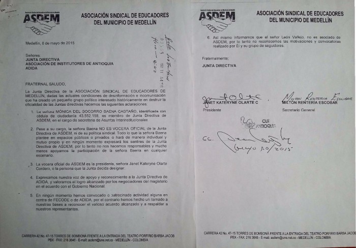 NO SOY VOCERA OFICIAL DE ASDEM: